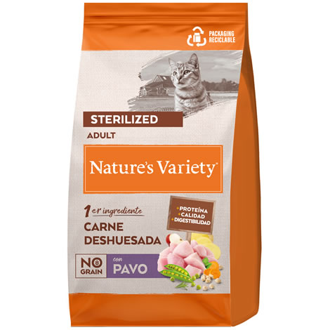 Nature´s Variety No Grain Cat Sterilized Pavo