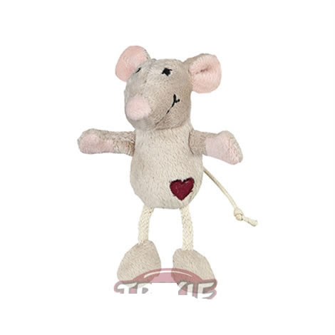 Ratón peluche beige